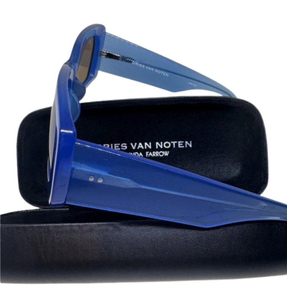 New Dries Van Noten Blue  Sunglasses X Linda Farrow Japan - Picture 5 of 6